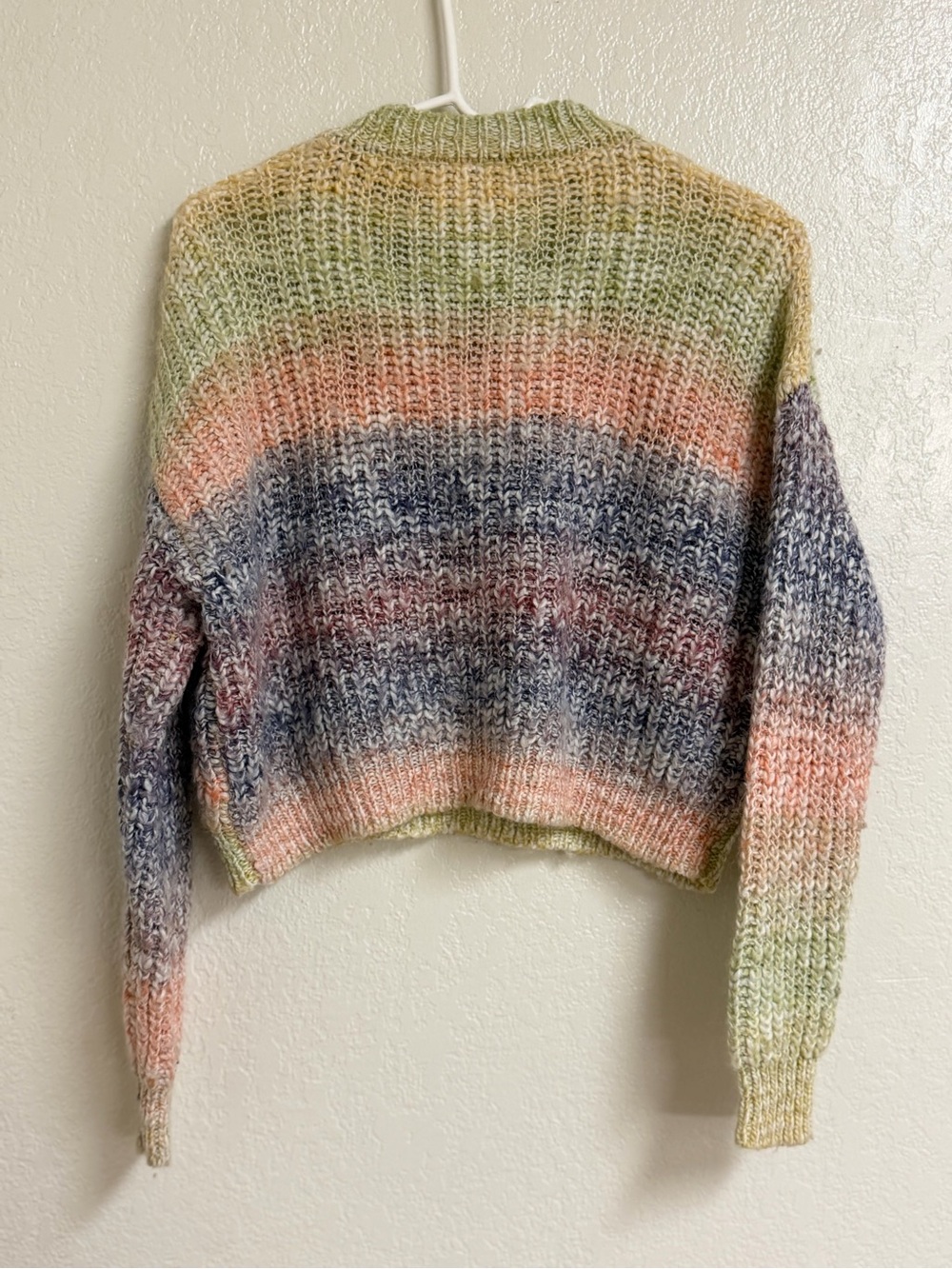 moon & madison Pastel Multi-Stripe Crewneck Sweater - Picture 2 of 3